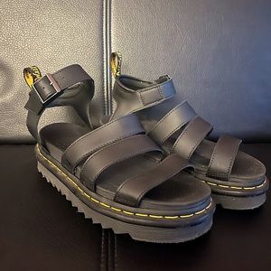 Doc Marten Black Leather Sandal